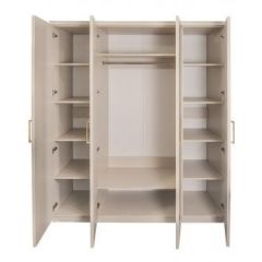 Шкаф 4-х ств с зеркалами Мокко (бежевый) в Тавде - tavda.mebel24.online | фото 2