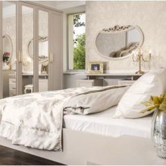 Шкаф 5-ти ств с зеркалами Мокко (бежевый) в Тавде - tavda.mebel24.online | фото 5