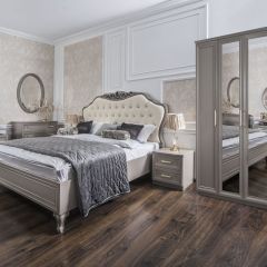 Шкаф 5-ти ств с зеркалами Мокко (серый камень) в Тавде - tavda.mebel24.online | фото 4