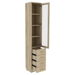Шкаф для книг с ящиками узкий арт. 205 в Тавде - tavda.mebel24.online | фото