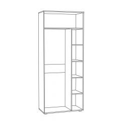 Шкаф для одежды 1751 Бьянка в Тавде - tavda.mebel24.online | фото 2