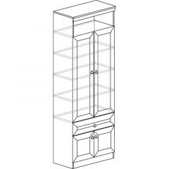 Шкаф для посуды №612 "Инна" Денвер светлый в Тавде - tavda.mebel24.online | фото 4