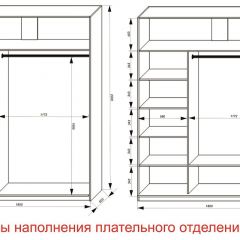 Шкаф-купе 1800 серии SOFT D6+D6+B2+PL3 (2 ящика+2штанги) профиль «Капучино» в Тавде - tavda.mebel24.online | фото 7