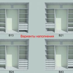 Шкаф-купе 1950 серии SILVER S3+S1+S4 B22+PL3 (по 2 ящика лев/прав+2 штанги) профиль «Серебро» в Тавде - tavda.mebel24.online | фото 5