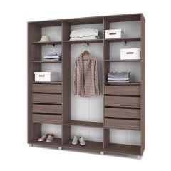 МАРТИН Шкаф-купе с зеркалом Шимо темный (2200*450) М422 в Тавде - tavda.mebel24.online | фото 4