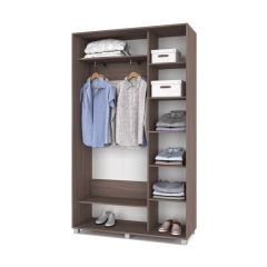 РОЛАНД Шкаф-купе с зеркалами Шимо темный (450*1300) Р433 в Тавде - tavda.mebel24.online | фото 2