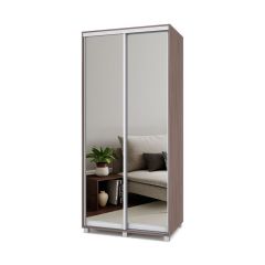 РОЛАНД Шкаф-купе с зеркалами Шимо темный (450*1000) Р403 в Тавде - tavda.mebel24.online | фото