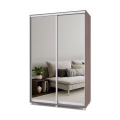 РОЛАНД Шкаф-купе с зеркалами Шимо темный (450*1400) Р443 в Тавде - tavda.mebel24.online | фото