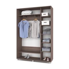 РОЛАНД Шкаф-купе с зеркалами Шимо темный (450*1500) Р453 в Тавде - tavda.mebel24.online | фото 2