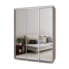 РОЛАНД Шкаф-купе с зеркалами Шимо темный (450*1700) Р473 в Тавде - tavda.mebel24.online | фото