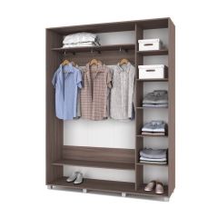 РОЛАНД Шкаф-купе с зеркалами Шимо темный (450*1700) Р473 в Тавде - tavda.mebel24.online | фото 2