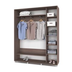 РОЛАНД Шкаф-купе с зеркалами Шимо темный (450*1800) Р483 в Тавде - tavda.mebel24.online | фото 2