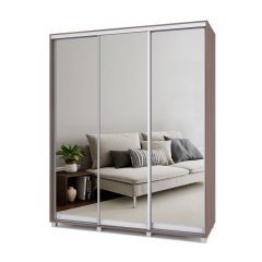 РОЛАНД Шкаф-купе с зеркалами Шимо темный (600*1800) Р683 в Тавде - tavda.mebel24.online | фото