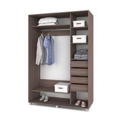 РОЛАНД Шкаф-купе с зеркалами Шимо темный (600*1800) Р683 в Тавде - tavda.mebel24.online | фото 4