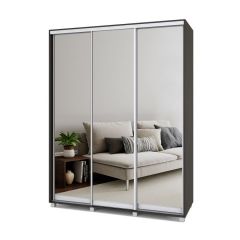 РОЛАНД Шкаф-купе с зеркалами Венге (450*1700) Р473 в Тавде - tavda.mebel24.online | фото