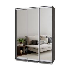 РОЛАНД Шкаф-купе с зеркалами Венге (600*1700) Р673 в Тавде - tavda.mebel24.online | фото
