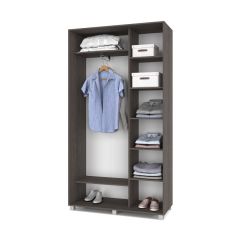 РОЛАНД Шкаф-купе с зеркалом Анкор темный (450*1200) Р422 в Тавде - tavda.mebel24.online | фото 2