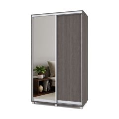 РОЛАНД Шкаф-купе с зеркалом Анкор темный (450*1300) Р432 в Тавде - tavda.mebel24.online | фото
