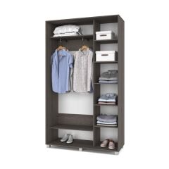 РОЛАНД Шкаф-купе с зеркалом Анкор темный (450*1300) Р432 в Тавде - tavda.mebel24.online | фото 3