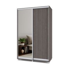 РОЛАНД Шкаф-купе с зеркалом Анкор темный (450*1400) Р442 в Тавде - tavda.mebel24.online | фото 2