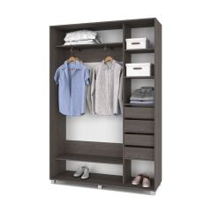 РОЛАНД Шкаф-купе с зеркалом Анкор темный (450*1400) Р442 в Тавде - tavda.mebel24.online | фото 5