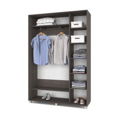РОЛАНД Шкаф-купе с зеркалом Анкор темный (450*1500) Р452 в Тавде - tavda.mebel24.online | фото 3