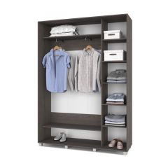 РОЛАНД Шкаф-купе с зеркалом Анкор темный (450*1600) Р462 в Тавде - tavda.mebel24.online | фото 3