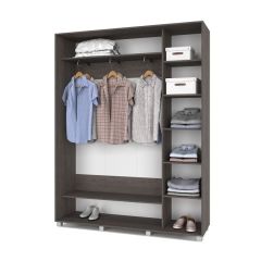 РОЛАНД Шкаф-купе с зеркалом Анкор темный (450*1700) Р472 в Тавде - tavda.mebel24.online | фото 3