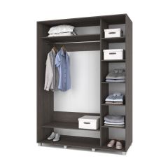 РОЛАНД Шкаф-купе с зеркалом Анкор темный (600*1700) Р672 в Тавде - tavda.mebel24.online | фото 2