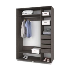 РОЛАНД Шкаф-купе с зеркалом Анкор темный (600*1700) Р672 в Тавде - tavda.mebel24.online | фото 4
