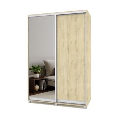 РОЛАНД Шкаф-купе с зеркалом Ирландский дуб (450*1500) Р452 в Тавде - tavda.mebel24.online | фото 2
