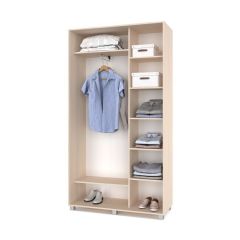 РОЛАНД Шкаф-купе с зеркалом Млечный дуб (450*1200) Р422 в Тавде - tavda.mebel24.online | фото 2