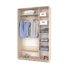РОЛАНД Шкаф-купе с зеркалом Млечный дуб (450*1400) Р442 в Тавде - tavda.mebel24.online | фото 3