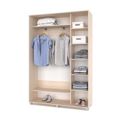 РОЛАНД Шкаф-купе с зеркалом Млечный дуб (450*1500) Р452 в Тавде - tavda.mebel24.online | фото 3