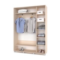 РОЛАНД Шкаф-купе с зеркалом Млечный дуб (450*1600) Р462 в Тавде - tavda.mebel24.online | фото 3