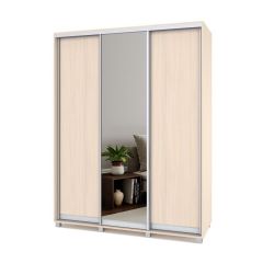 РОЛАНД Шкаф-купе с зеркалом Млечный дуб (450*1700) Р472 в Тавде - tavda.mebel24.online | фото