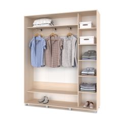 РОЛАНД Шкаф-купе с зеркалом Млечный дуб (450*1800) Р482 в Тавде - tavda.mebel24.online | фото 2
