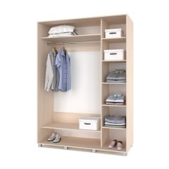 РОЛАНД Шкаф-купе с зеркалом Млечный дуб (600*1700)  Р672 в Тавде - tavda.mebel24.online | фото 2