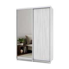 РОЛАНД Шкаф-купе с зеркалом Шимо светлый (450*1500) Р452 в Тавде - tavda.mebel24.online | фото 2
