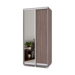 РОЛАНД Шкаф-купе с зеркалом Шимо темный (450*1000) Р402 в Тавде - tavda.mebel24.online | фото 2