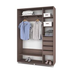РОЛАНД Шкаф-купе с зеркалом Шимо темный (450*1000) Р402 в Тавде - tavda.mebel24.online | фото 5