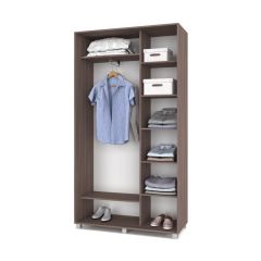 РОЛАНД Шкаф-купе с зеркалом Шимо темный (450*1200) Р422 в Тавде - tavda.mebel24.online | фото 3