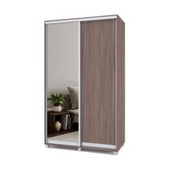 РОЛАНД Шкаф-купе с зеркалом Шимо темный (450*1300) Р432 в Тавде - tavda.mebel24.online | фото 2