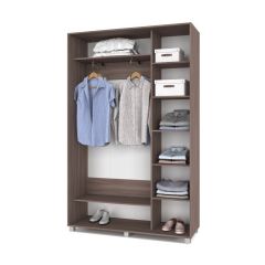 РОЛАНД Шкаф-купе с зеркалом Шимо темный (450*1400) Р442 в Тавде - tavda.mebel24.online | фото 3