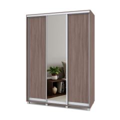 РОЛАНД Шкаф-купе с зеркалом Шимо темный (450*1600) Р462 в Тавде - tavda.mebel24.online | фото 2