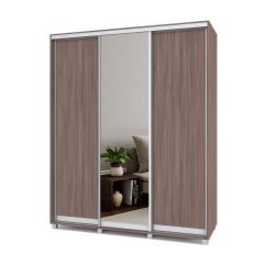 РОЛАНД Шкаф-купе с зеркалом Шимо темный (450*1800) Р482 в Тавде - tavda.mebel24.online | фото
