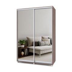 РОЛАНД Шкаф-купе с зеркалами Шимо темный (600*1500) Р653 в Тавде - tavda.mebel24.online | фото