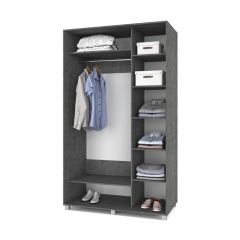РОЛАНД Шкаф-купе зеркалом Камень темный (600*1500) Р652 в Тавде - tavda.mebel24.online | фото 2