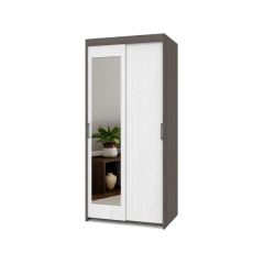 ТОМАС Шкаф-купе с зеркалом Анкор темный/светлый Т22 в Тавде - tavda.mebel24.online | фото
