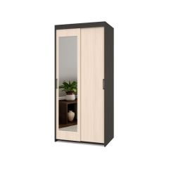 ТОМАС Шкаф-купе с зеркалом Венге/Млечный дуб Т22 в Тавде - tavda.mebel24.online | фото